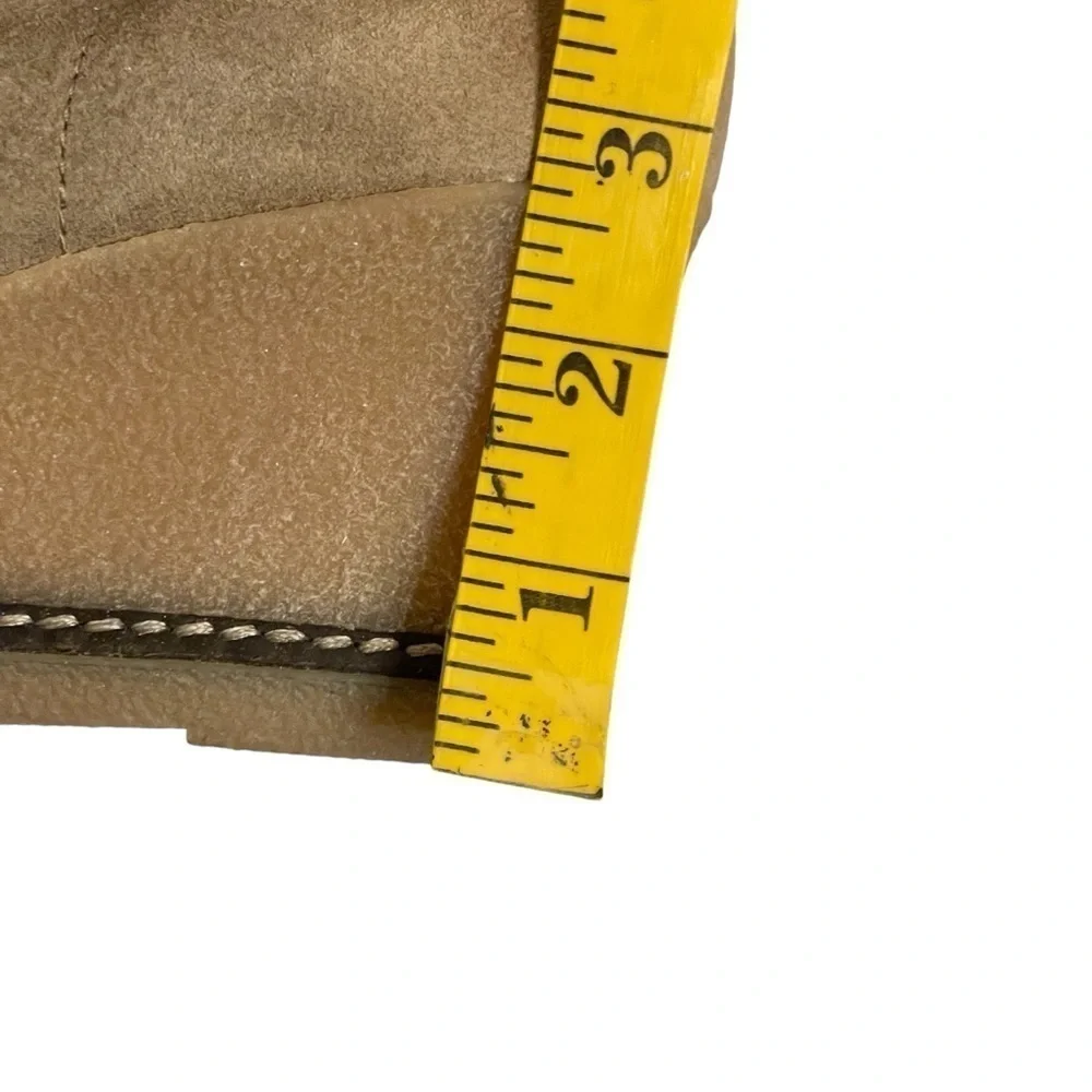 J. Crew Women’s Size 10 Tan Suede Wedge Bootie. Made in 🇮🇹 Italy. Lace up
